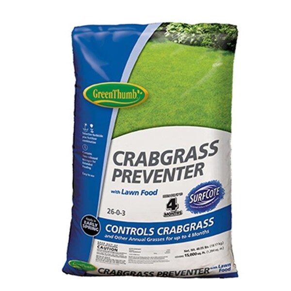Knox Fertilizer 225486 15000 sq ft. Green Thumb Coverage; 26-0-3 Crabgrass Preventer Plus Lawn Food 225486 - main